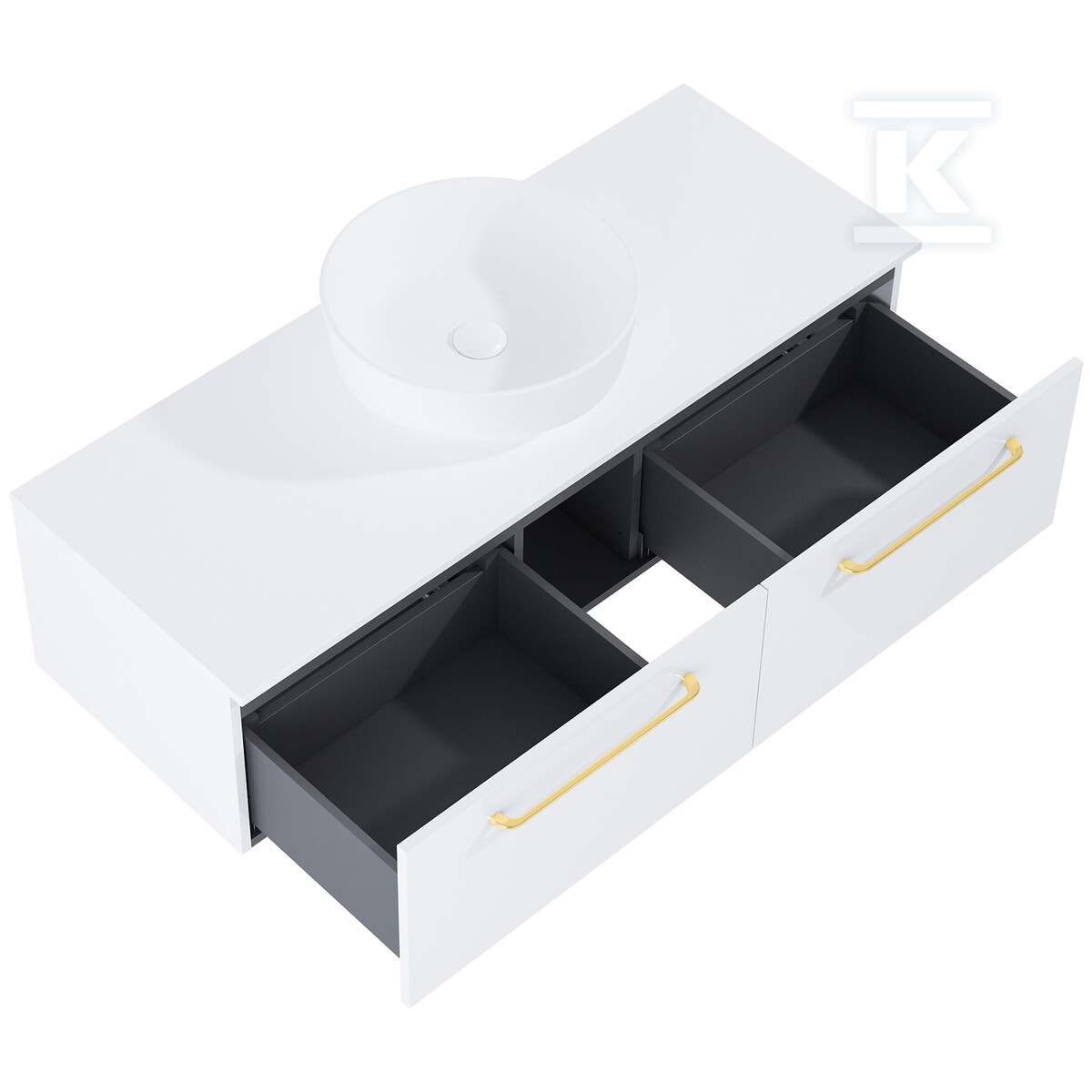 Komoda LOOK slim 120 2s white hg pdw - RE081204028060