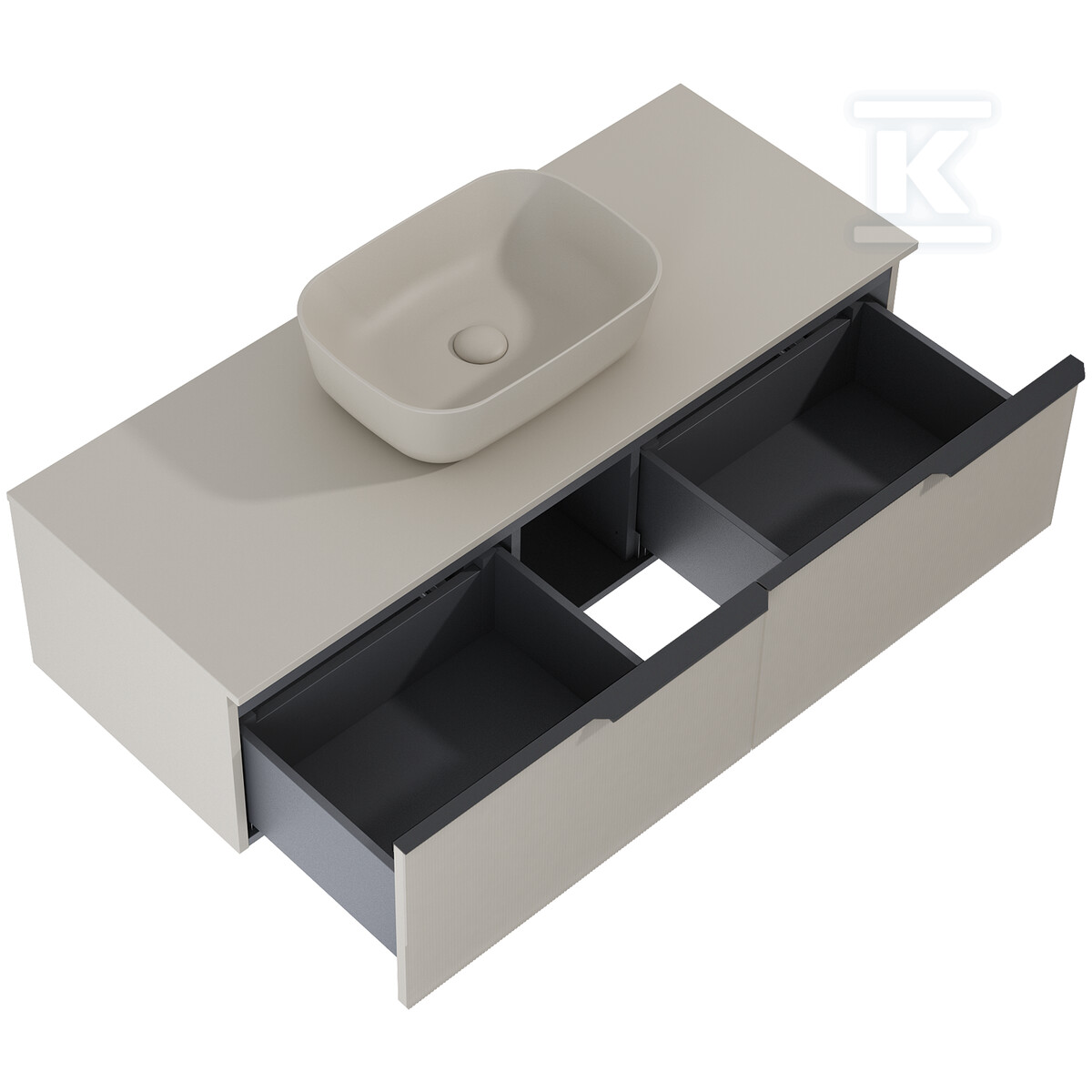Komoda SOHO SLIM 120 2s fume matt pdw - RE081204047020