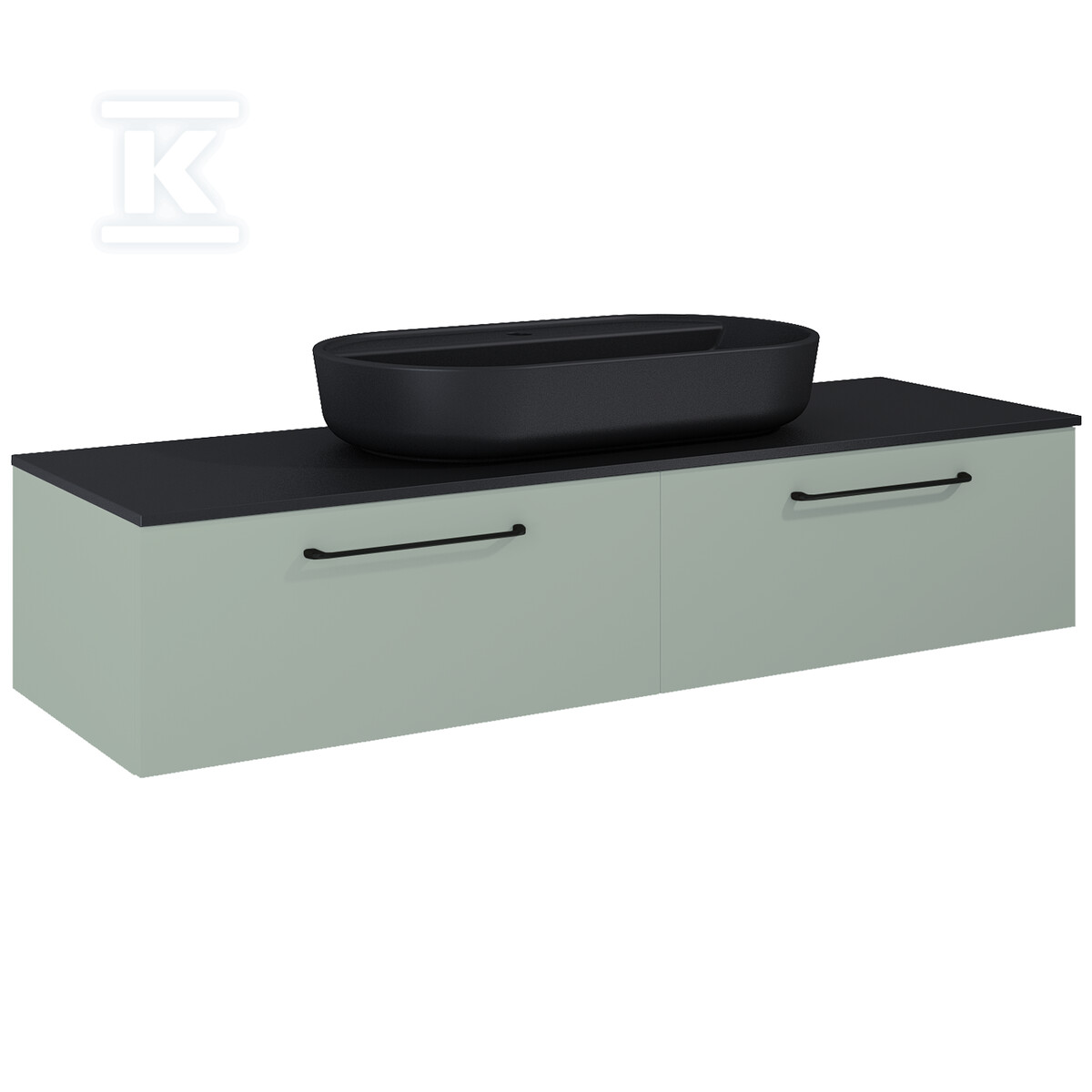 Komoda LOOK slim 160 2s sage matt pdw - RE081604021470