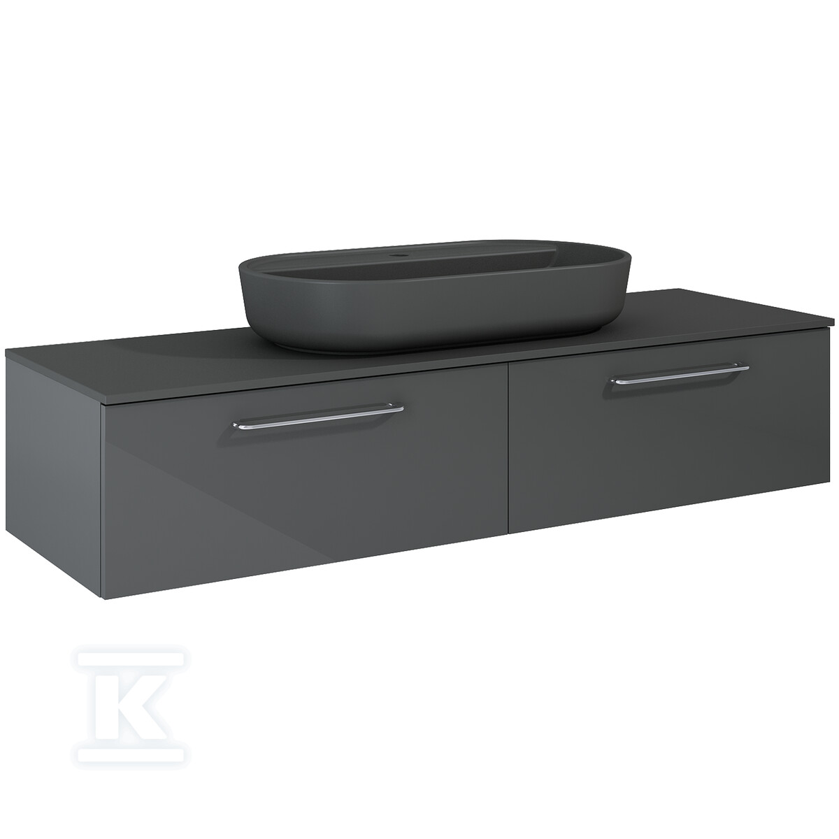 Komoda LOOK slim 160 2s anthracite hg - RE081604026610