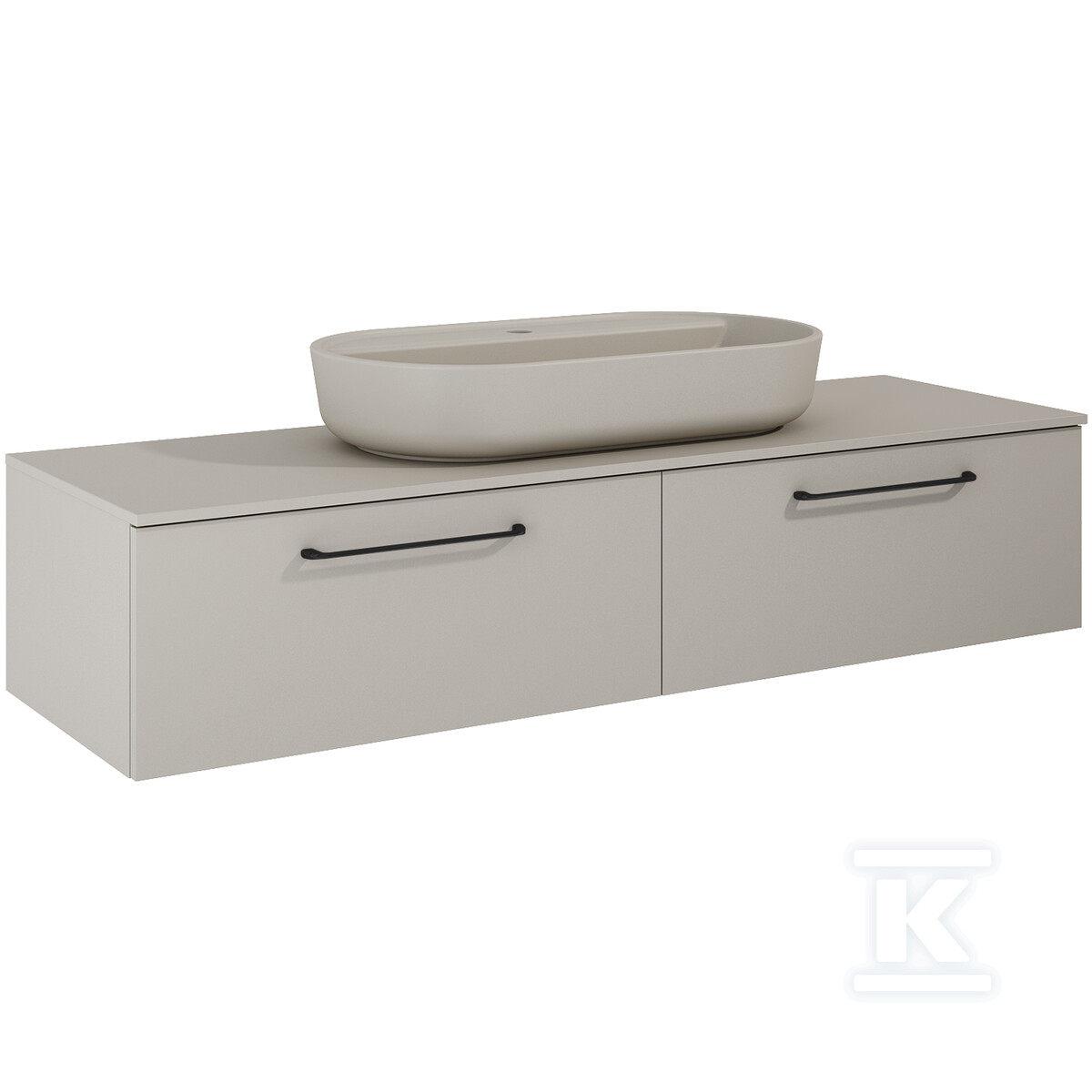 Komoda LOOK slim 160 2s fume matt pdw - RE081604027020