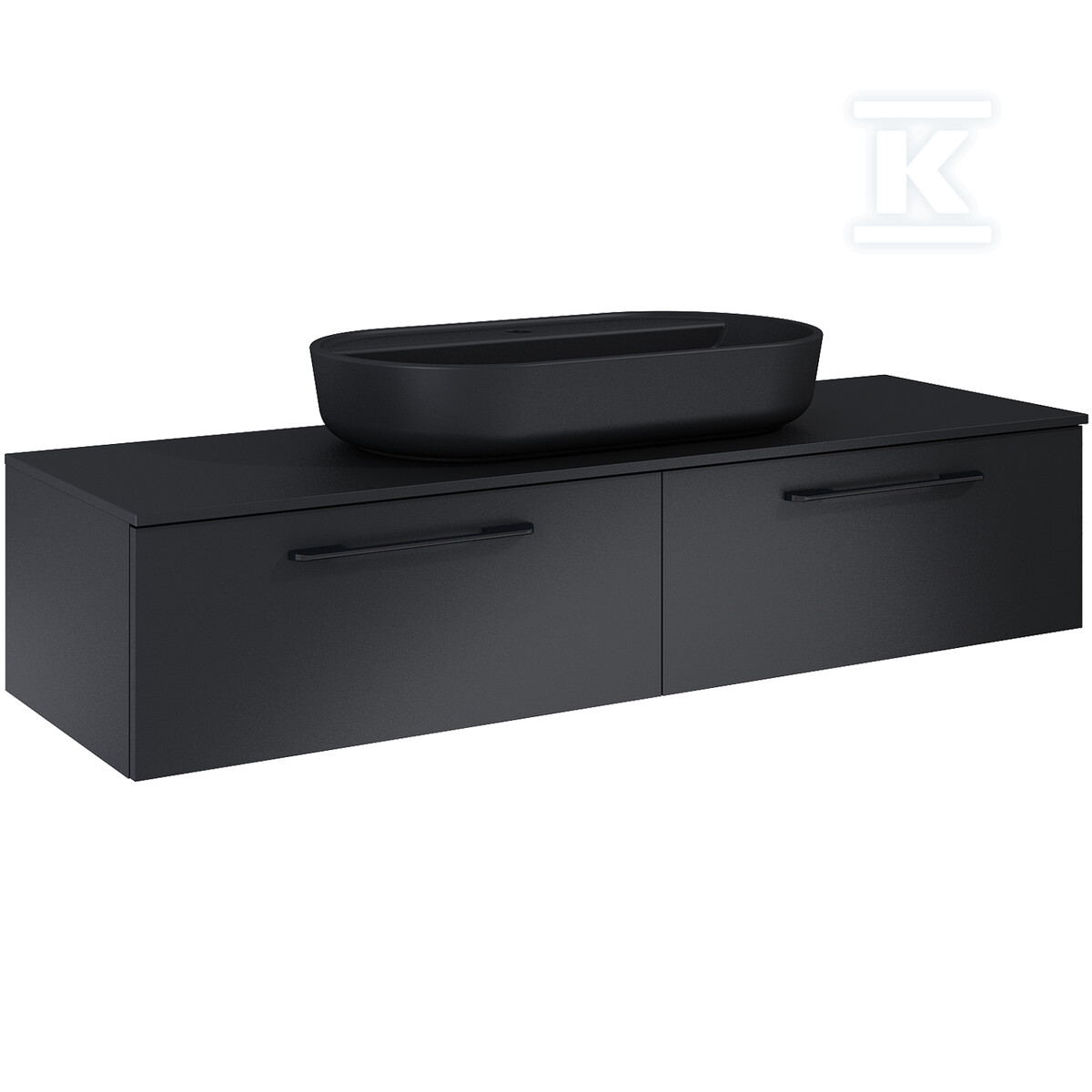 Komoda LOOK slim 160 2s black matt pdw - RE081604027160