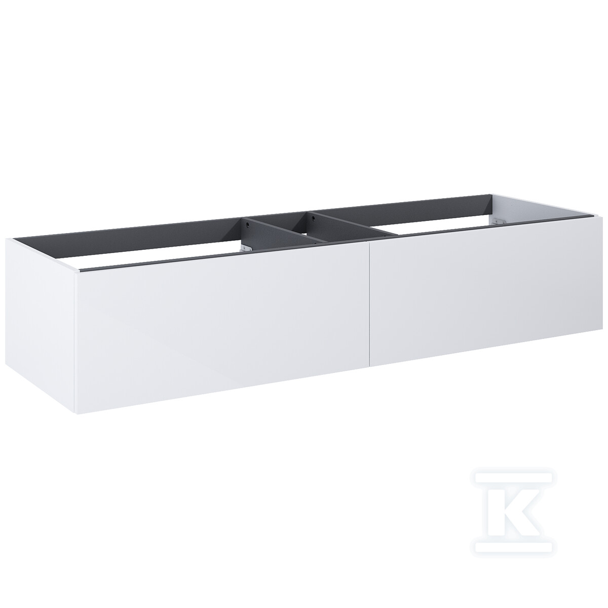 Komoda LOOK slim 160 2s white hg pdw - RE081604028060