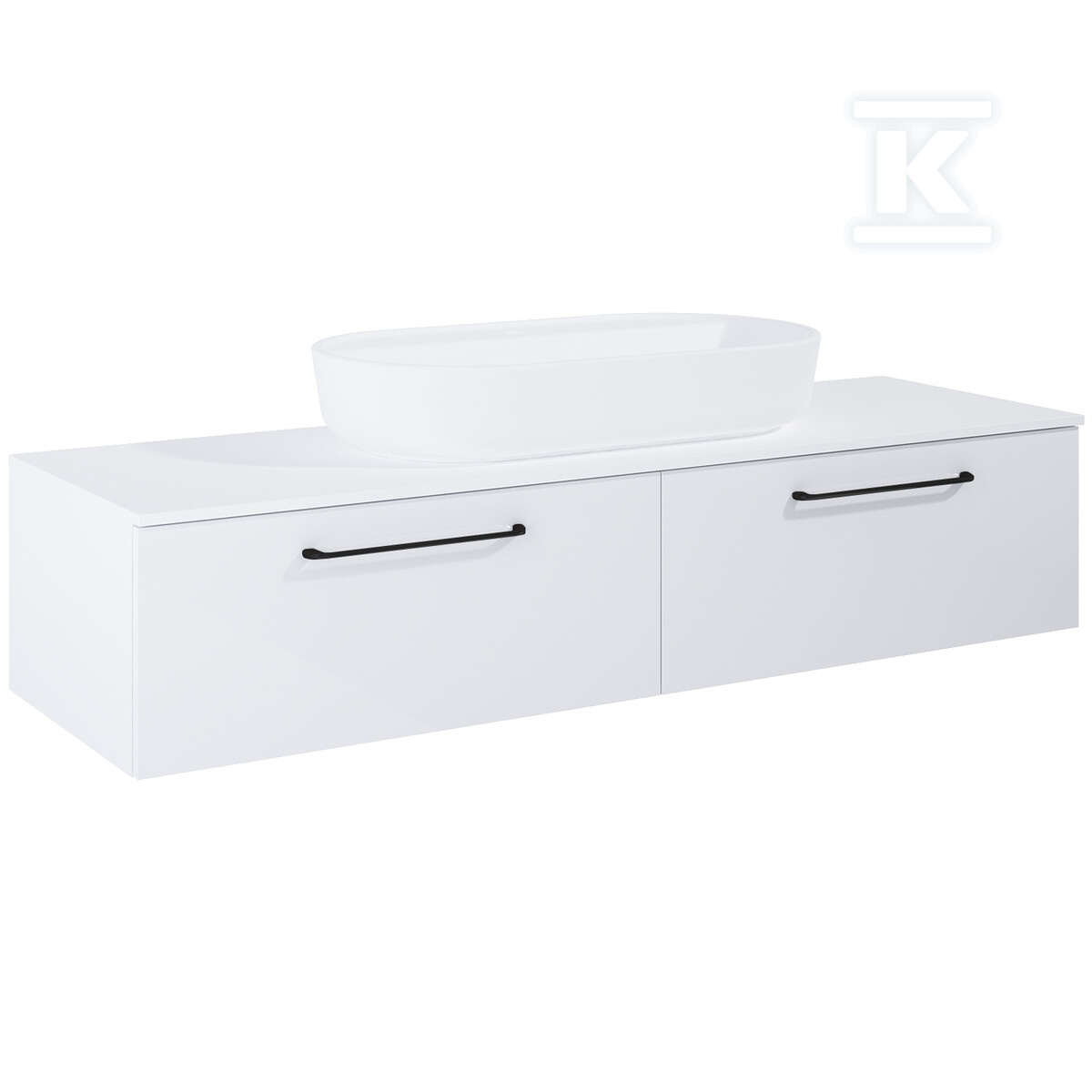 Komoda LOOK slim 160 2s white hg pdw - RE081604028060