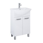 Zestaw szafka z umywalką SUNN 55 2d white hg nn