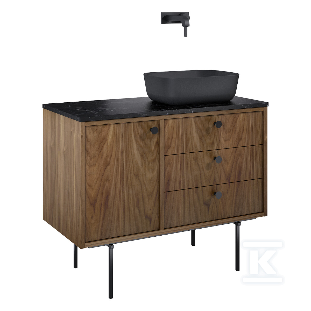 Szafka LEGACY 100 3s 1d p orzech - RE01100109D480