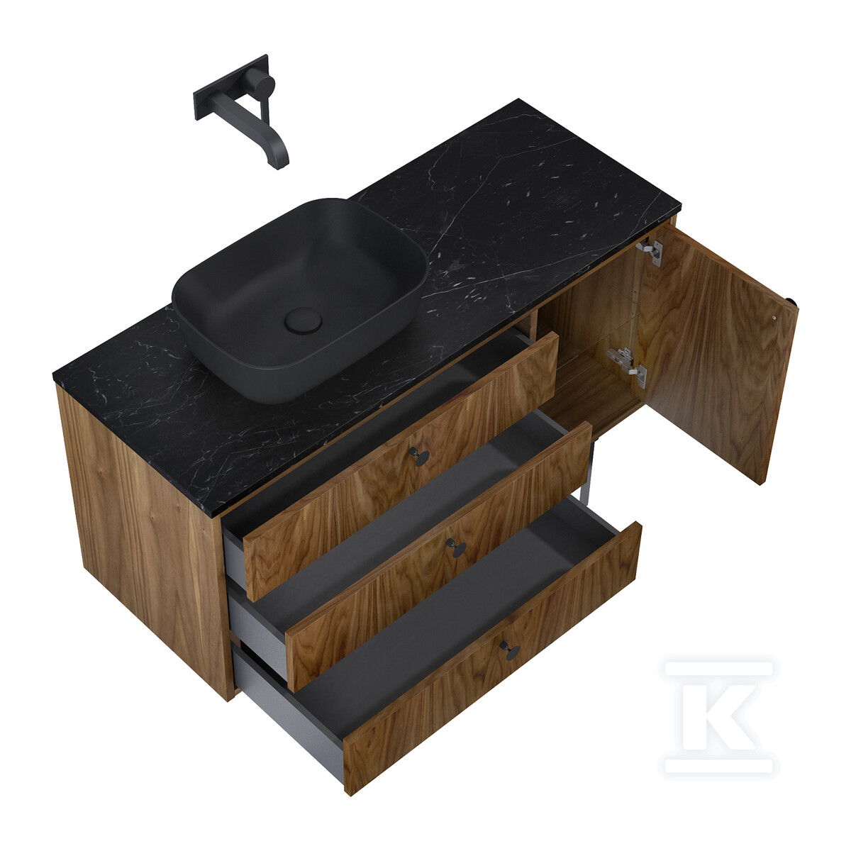 Szafka LEGACY 120 3s 1d l orzech - RE01120009D480