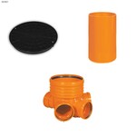 Studnia Diamir DN/OD 400 gładka, zestaw: kineta zbiorcza TYP2 400xKG200 + trzon H=2m + pokrywa tworzywowa PP 400 kl.A15