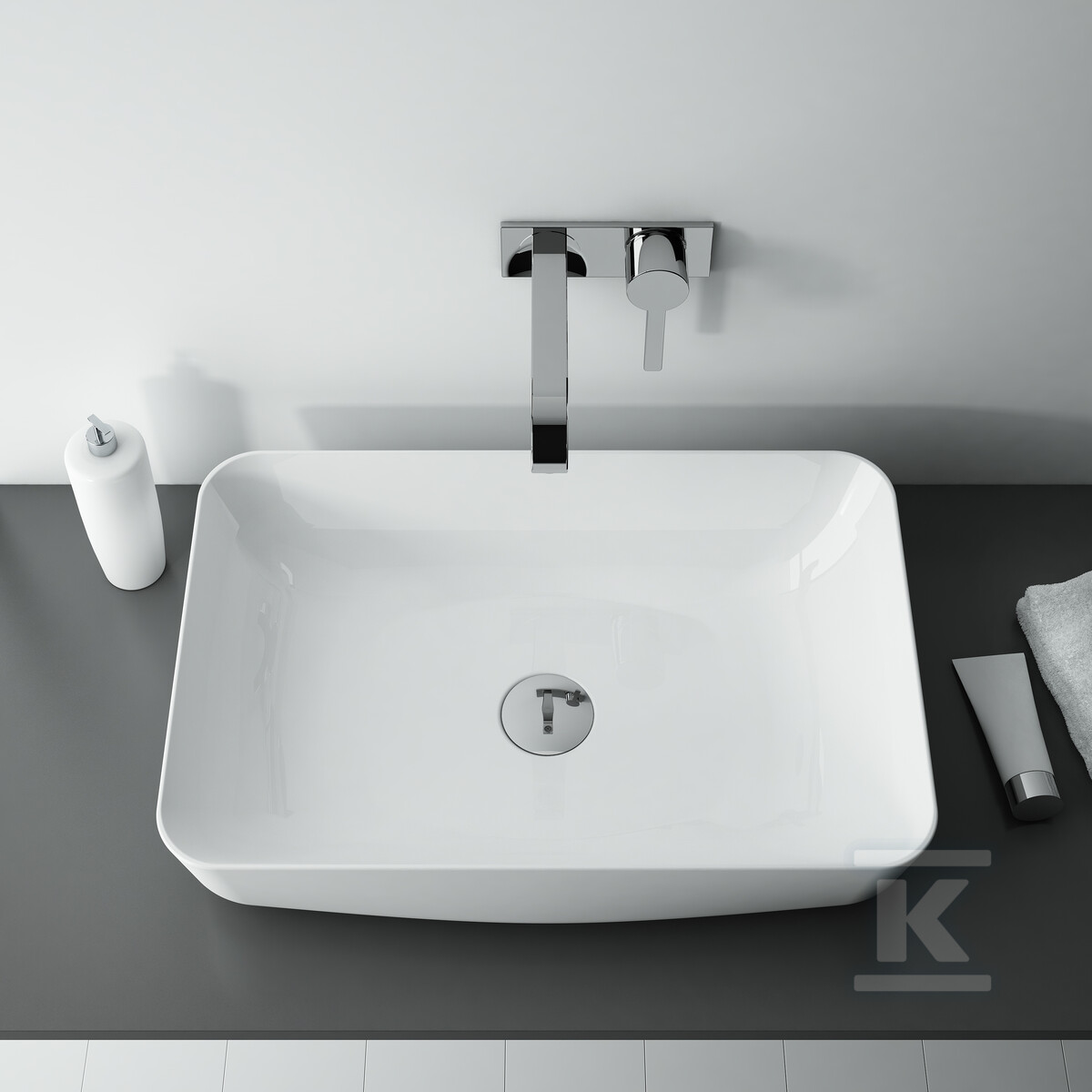 Umywalka NOMIA 50x39 blat, ceram forest - RE040500057010