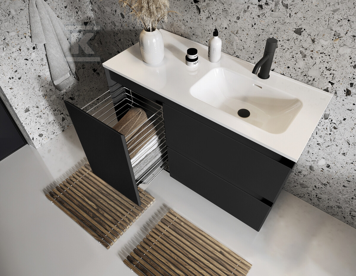 Umywalka SKAPPA 100, ceram anthracite - RE041006066010