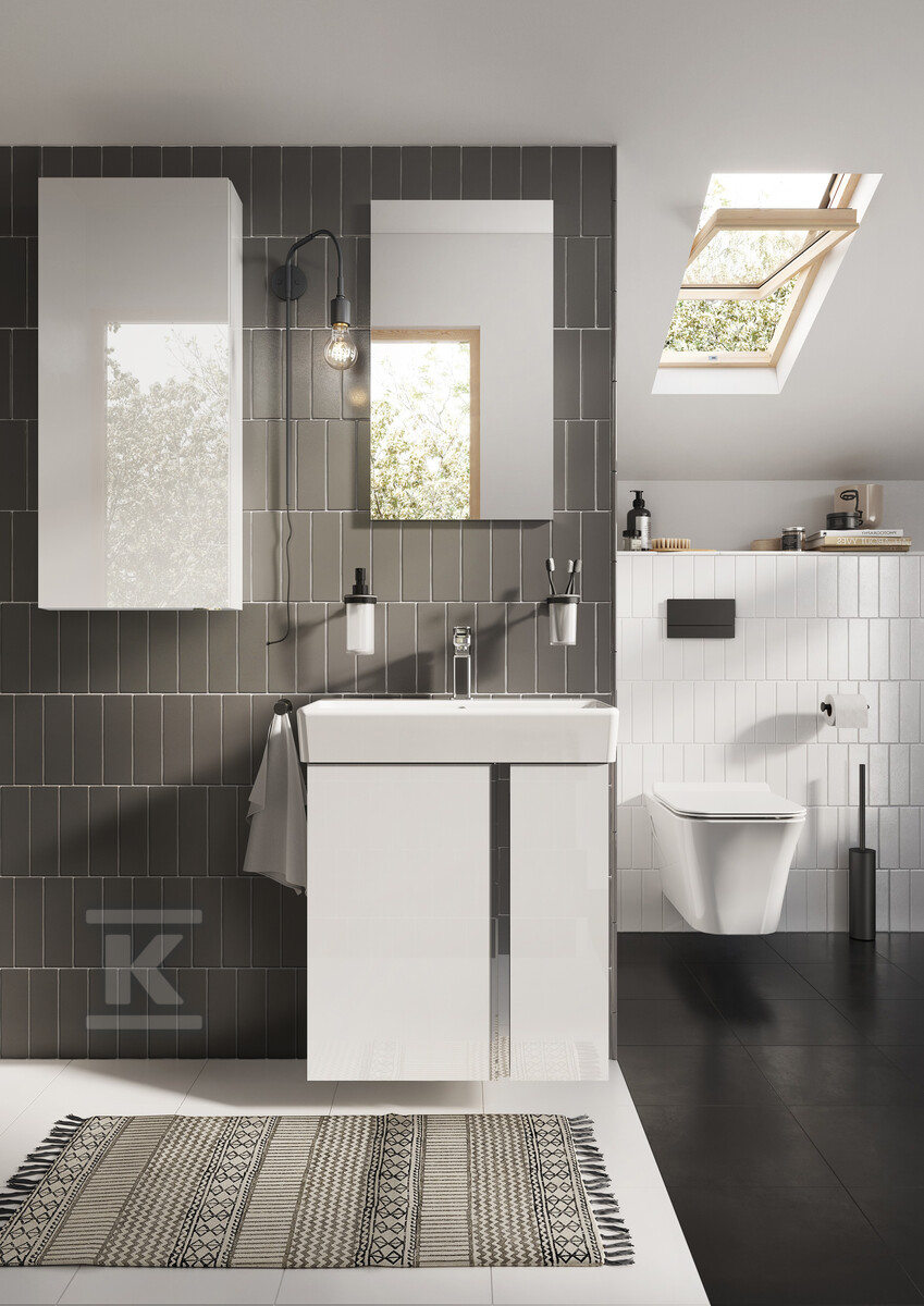 Zestaw z umywalką SKYE 60 2d white hg - RE020600128060