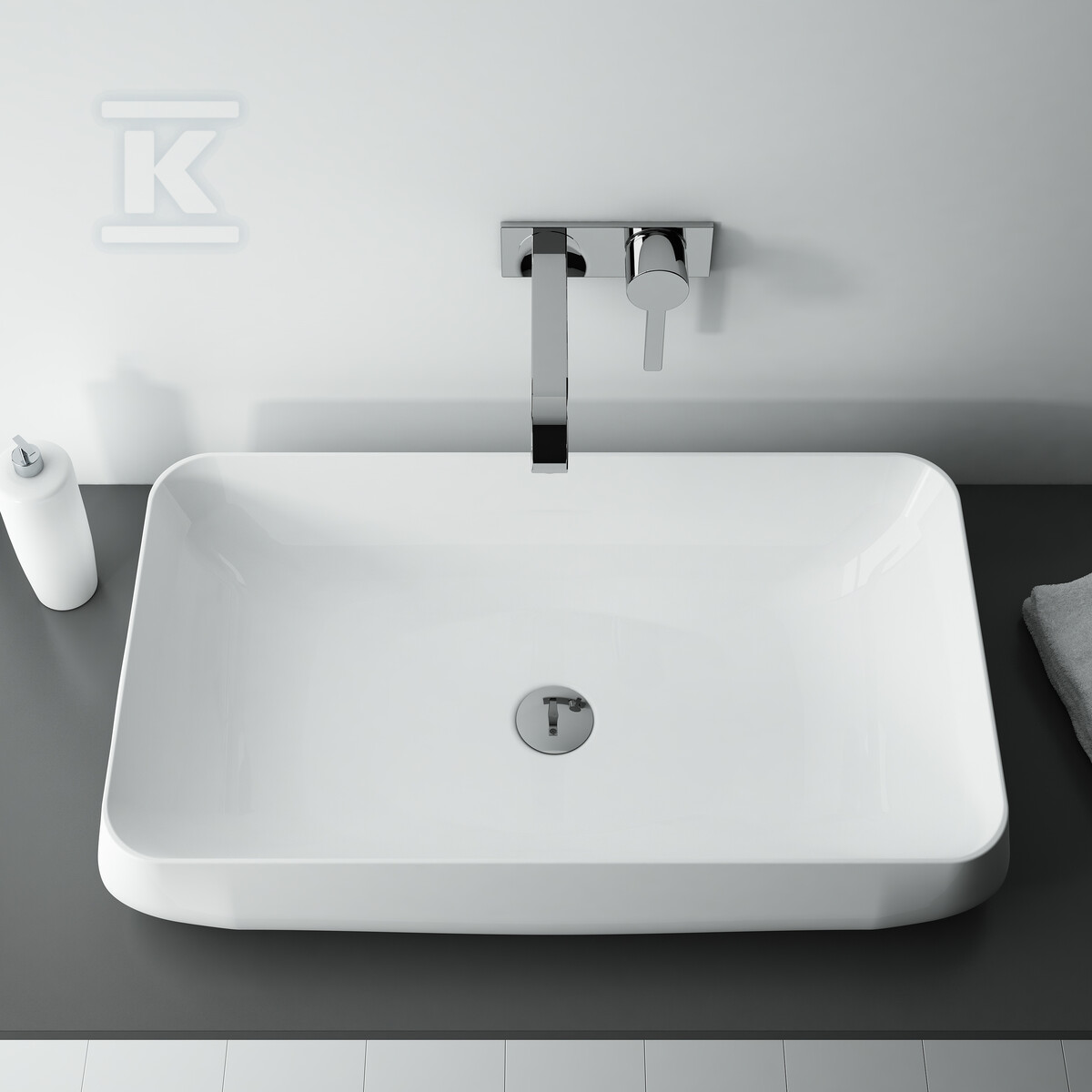 Umywalka AGNES 72x41 blat, ceram white - RE040720178060