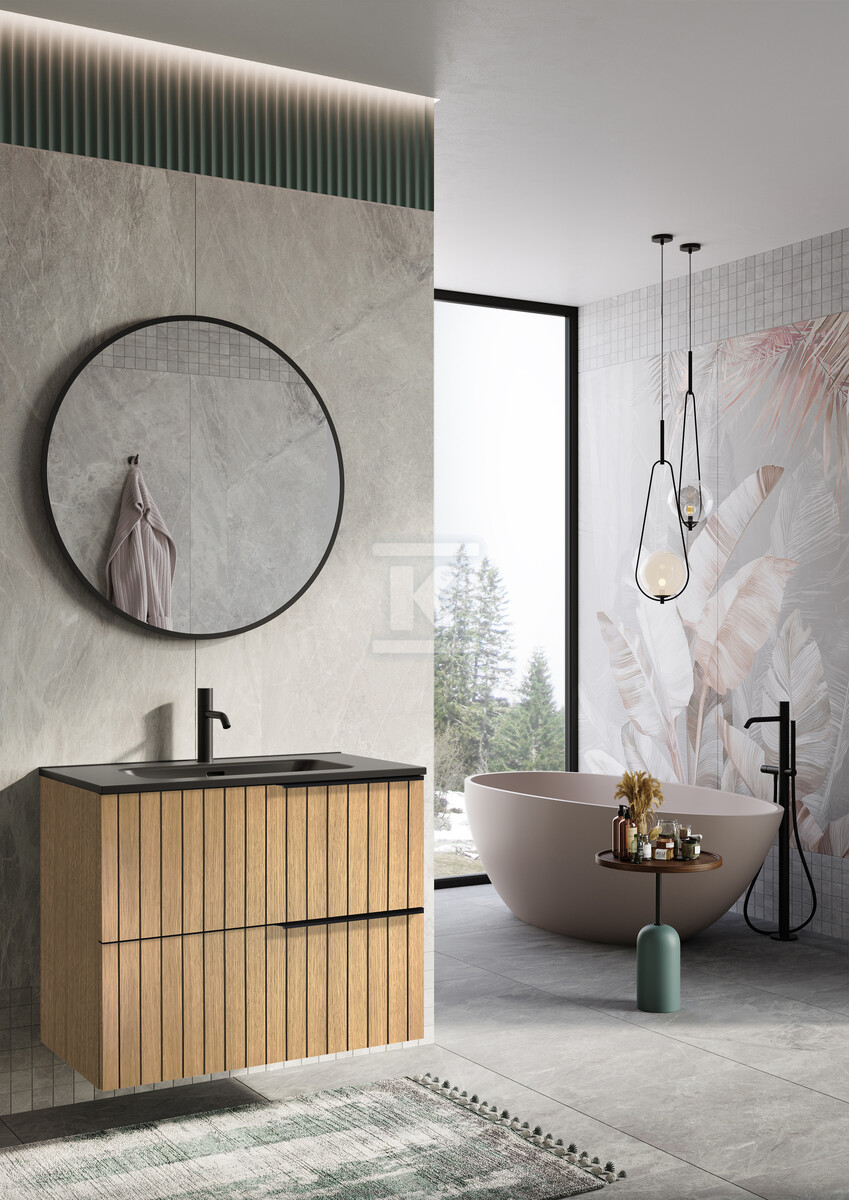Szafka ASAMI 60 2s dąb naturalny fornir - RE010600156690