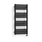 Grzejnik łazienkowy elektryczny ONNINEN PBV 540x1110 kolor czarny mat Soft 9005, podłączenie ES, z grzałką MOA OEM Onnline 600W czarna, kabel prosty bez wtyczki z maskownicą [czarny]