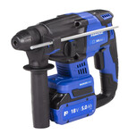 Перфоратор SDS-PLUS 18V: 2,0J: 2x АКУМУЛЯТОР 5,0AH: ШВИДКА ЗАРАДКА 6,5A