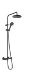Комплект душовий Vernis Blend 200 1jet EcoSmart з термостатом чорний матовий