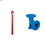 Hydrant nadziemny DN100 H2150, PN16, GJS, pojedyncze zamknięcie, kolumna stalowa + kolano stopowe N DN100, GJS_ZESTAW