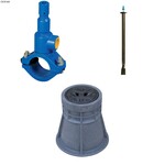 Nawiertka DN90x40 do rur PVC/PE, PN10, do wody, GJL + obudowa teleskopowa + skrzynka PEHD_ZESTAW