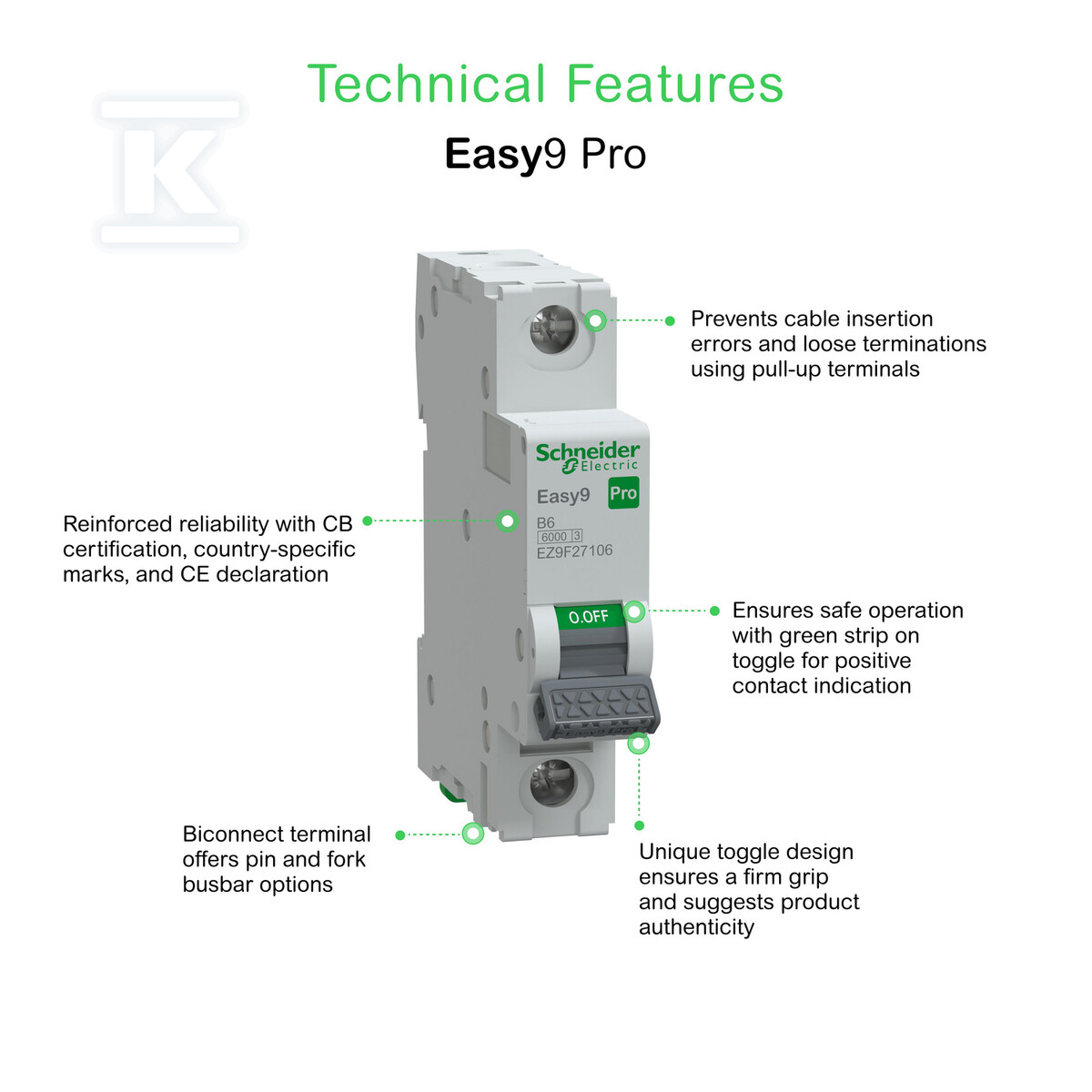 Wyłącznik nadprądowy Easy9 Pro - EZ9F27106
