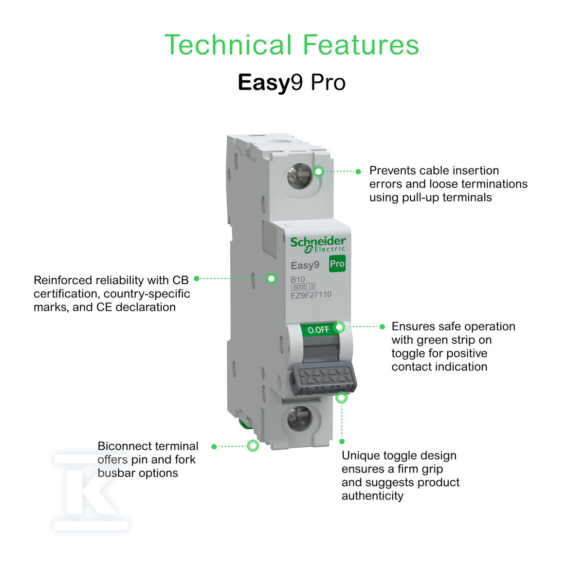 Wyłącznik nadprądowy Easy9 Pro - EZ9F27110