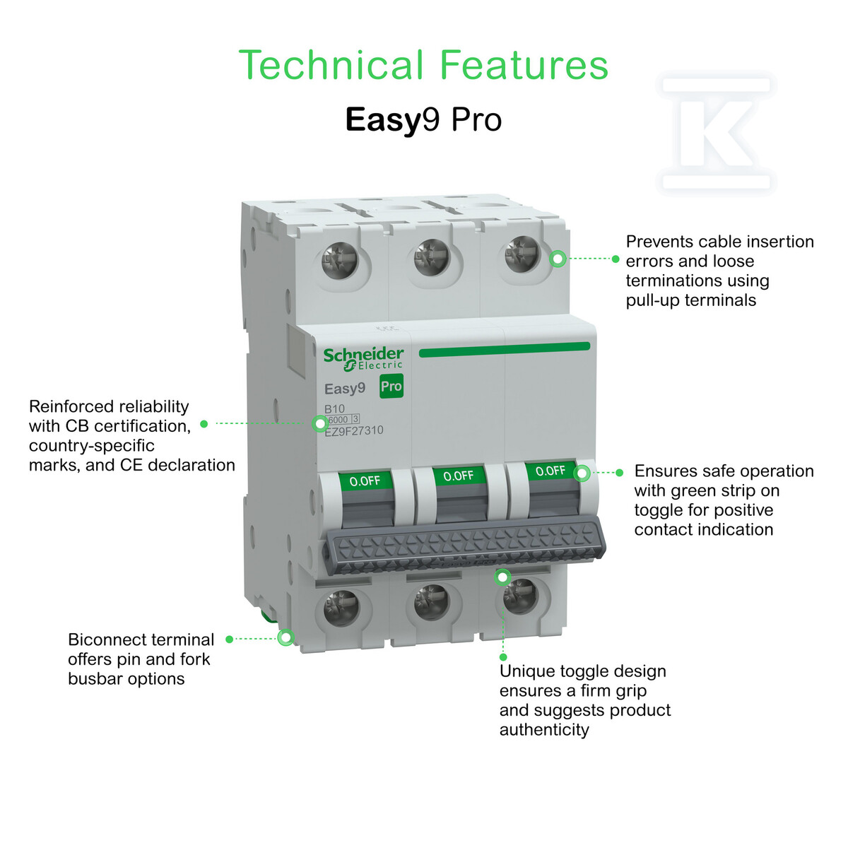 Wyłącznik nadprądowy Easy9 Pro - EZ9F27310