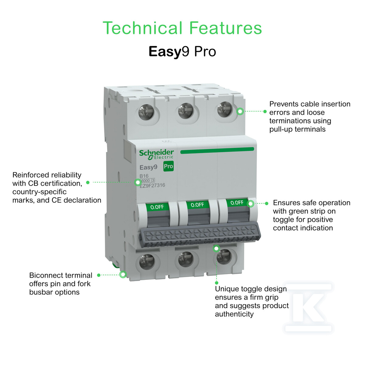 Wyłącznik nadprądowy Easy9 Pro - EZ9F27316