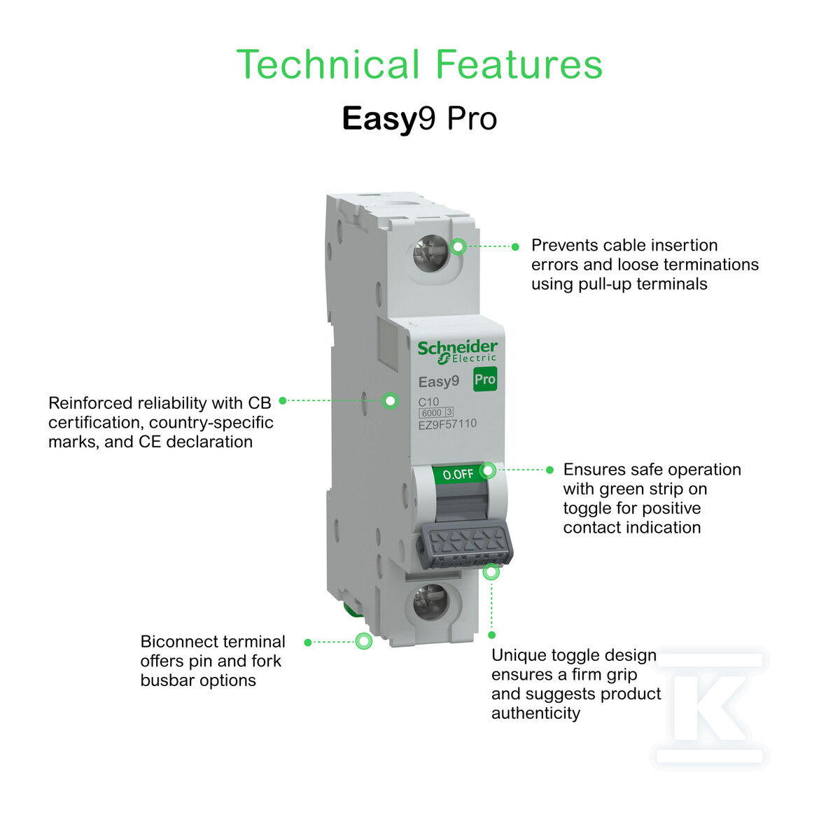 Wyłącznik nadprądowy Easy9 Pro - EZ9F57110