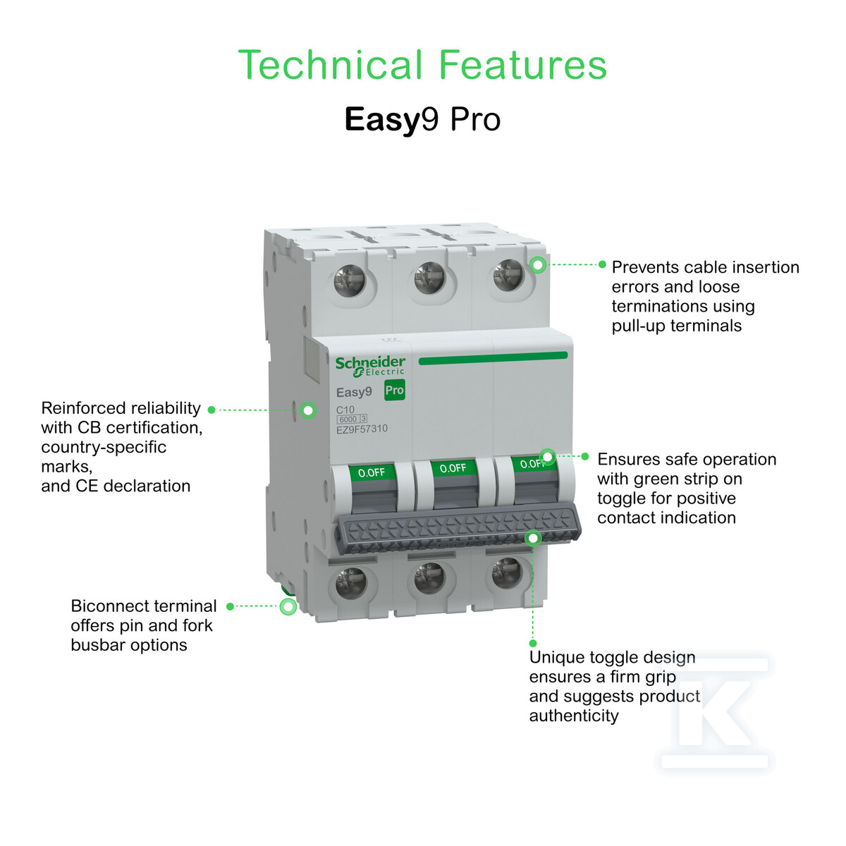 Wyłącznik nadprądowy Easy9 Pro - EZ9F57310
