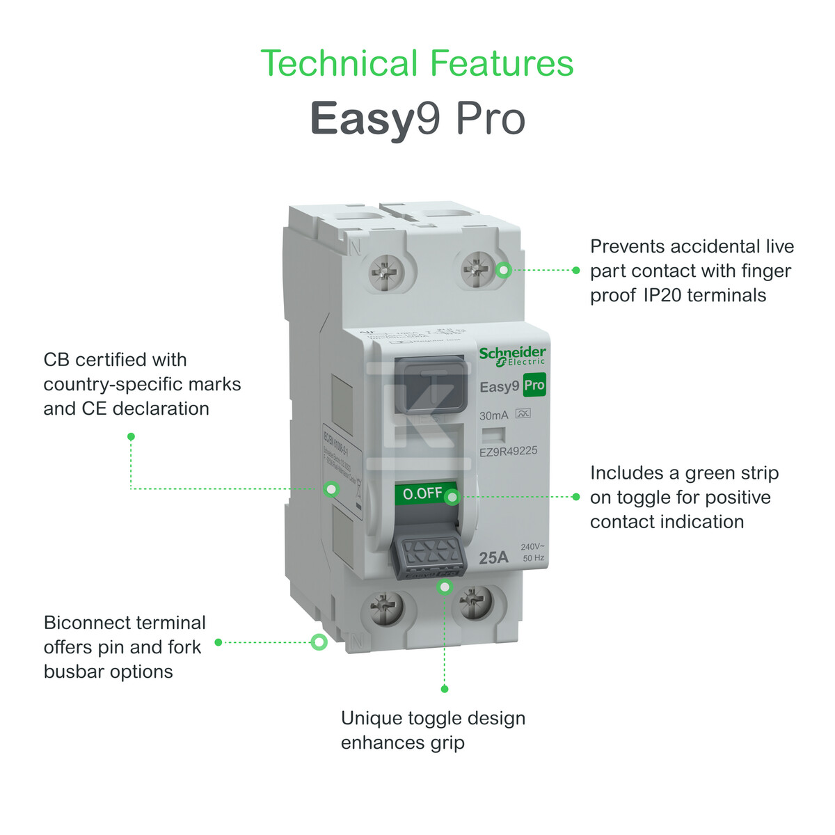 Wyłącznik różnicowoprądowy Easy9 Pro - EZ9R49225