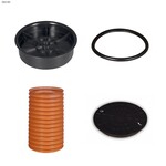 Studnia Diamir DN/ID 315 KORUGOWANA_ZESTAW: pokrywa dno 315 + trzon H=3m+ pokrywa PP 315 kl.A15
