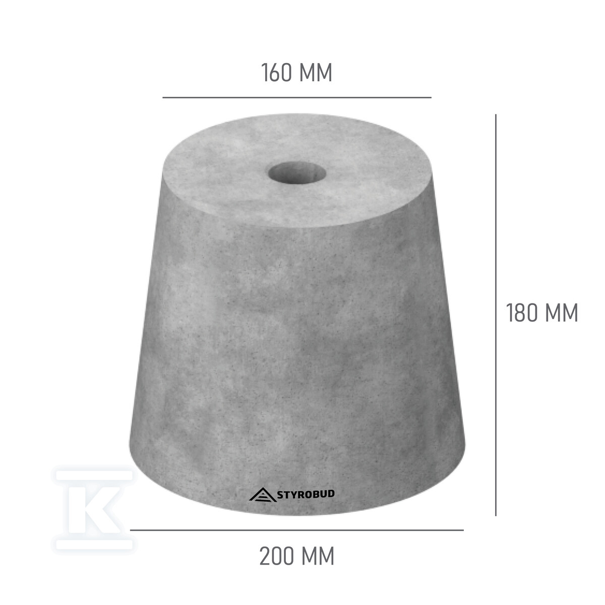 Fundament pod lampki ogrodowe FLO 180 - 006812