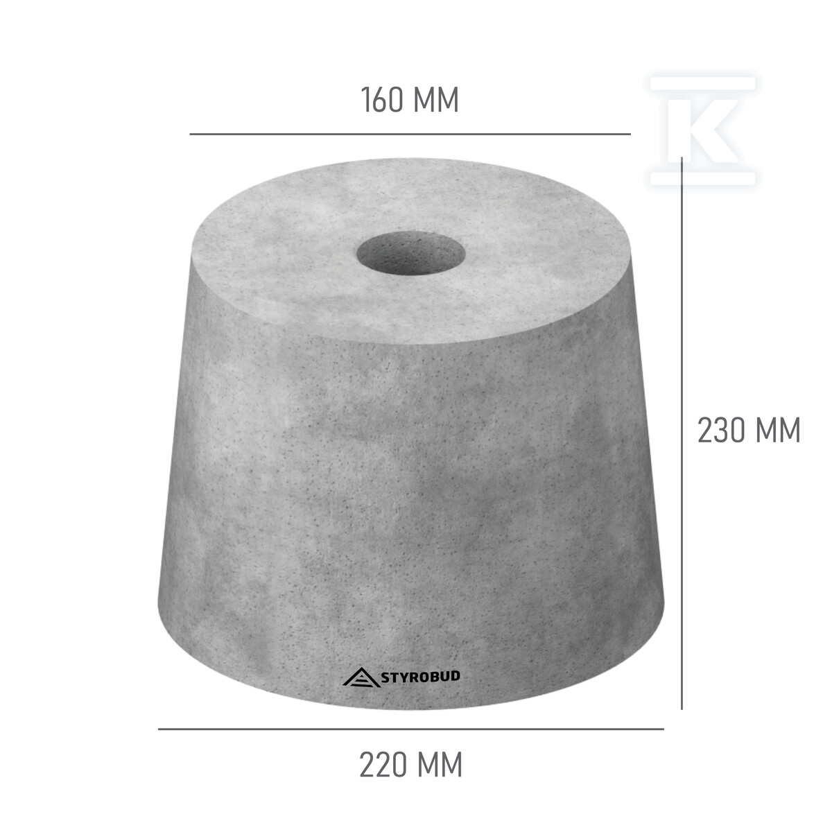Fundament pod lampki ogrodowe FLO 230 - 006814