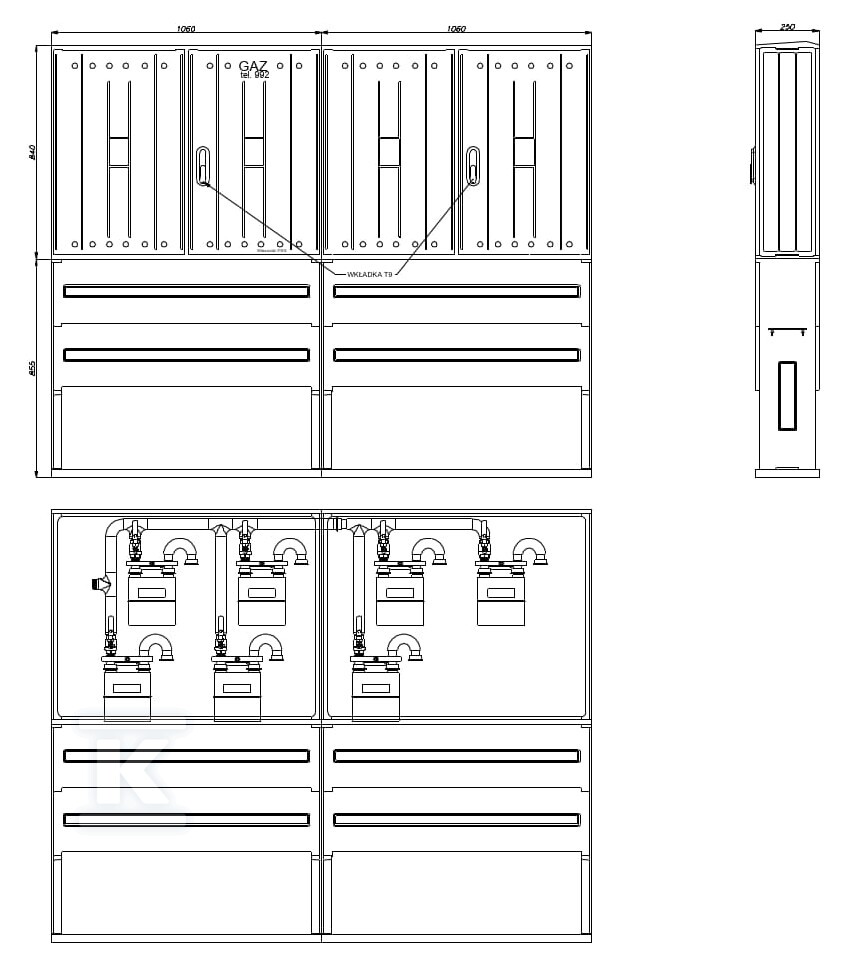 Szafka gazowa tworzywowa, typ SSTG, - IOBG-91047-07-528-H