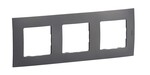 Рамка потрійна сталева (medium grey), НОВА NILOE