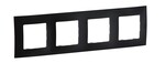 Рамка почетверна чорна (black), НОВА NILOE