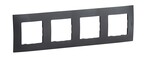 Рамка четверна графітова (dark grey), НОВА NILOE