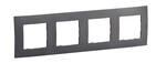 Рамка четвірна сталева (medium grey), НОВІ NILOE