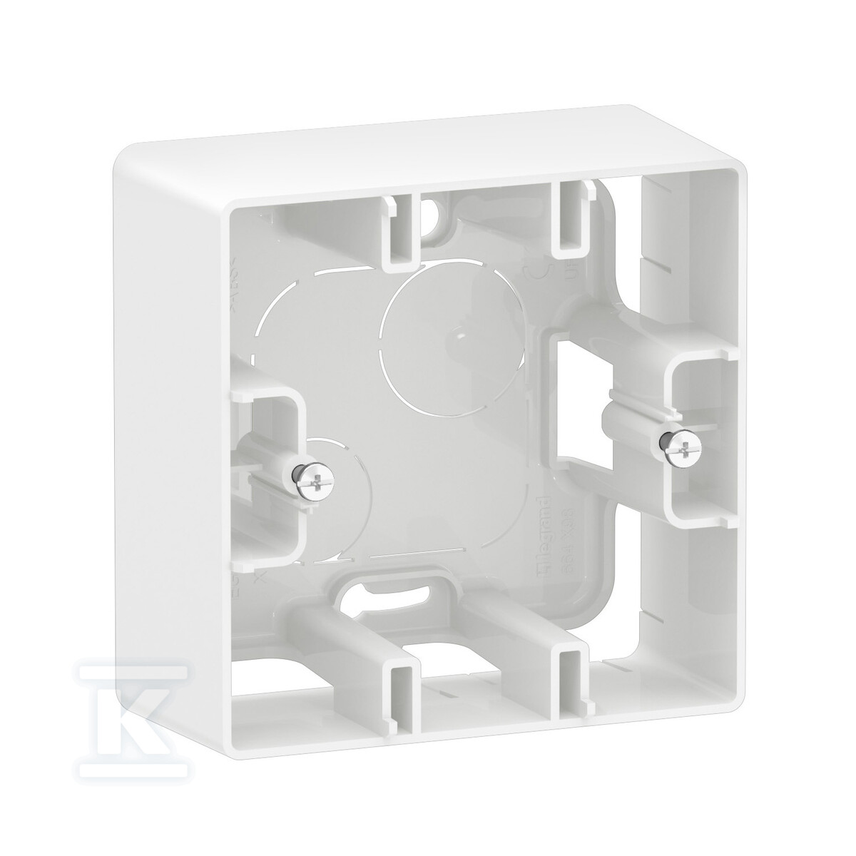 Підрозетник навісний одинарний білий, - NP161WH