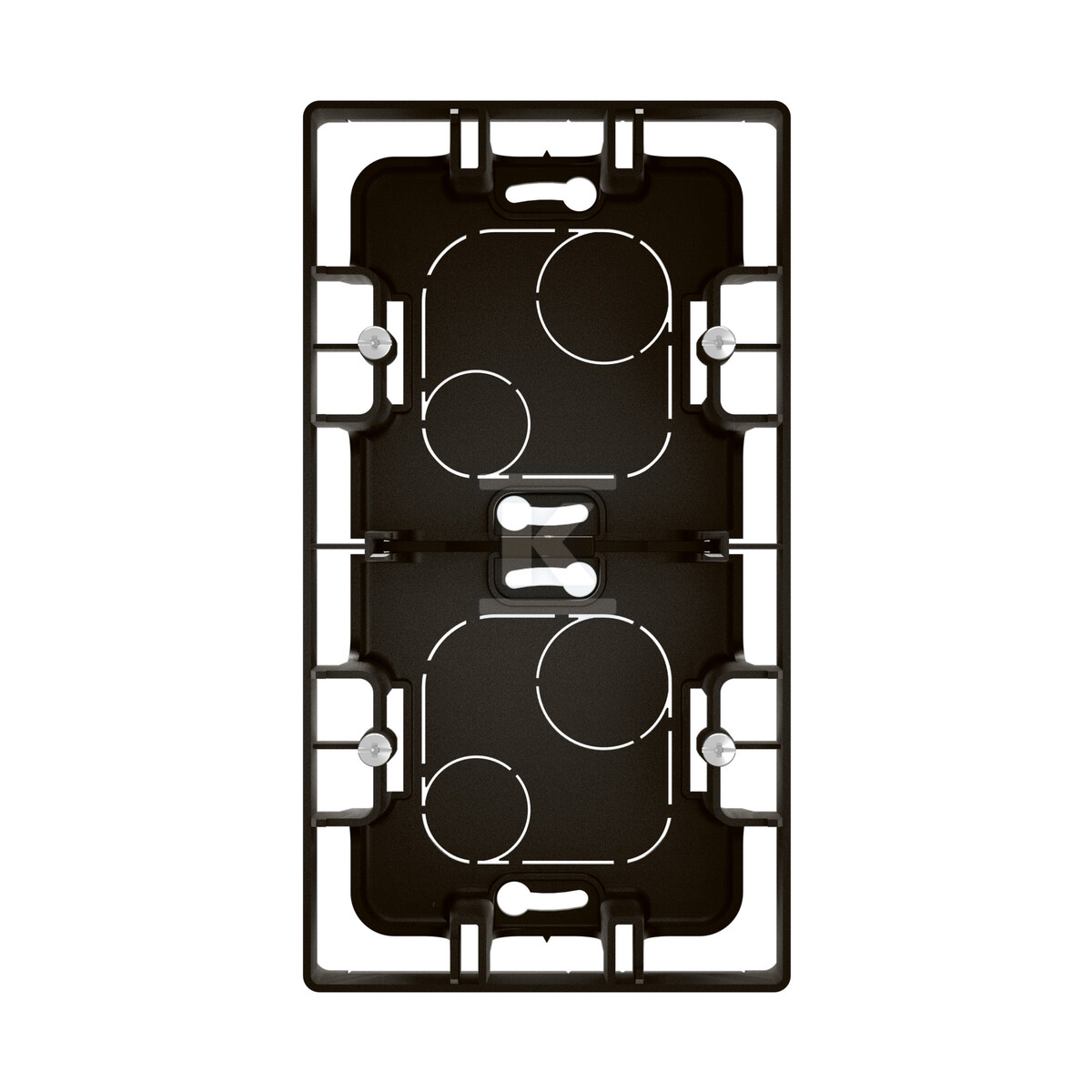 Насадна коробка подвійна чорна, НОВЕ - NP162BK
