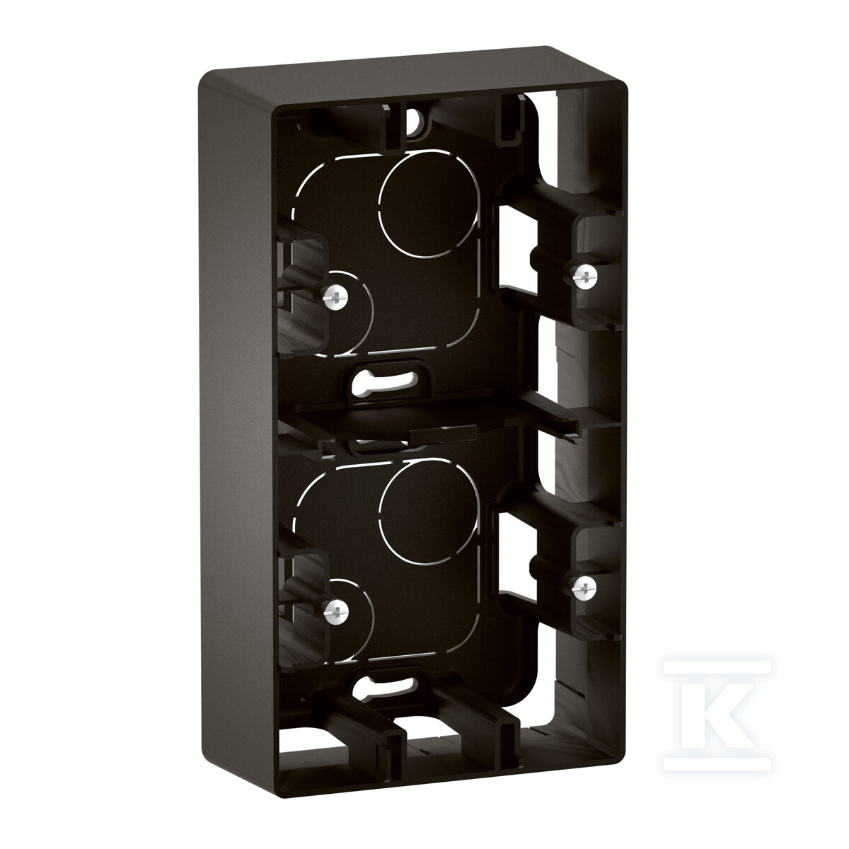 Насадна коробка подвійна чорна, НОВЕ - NP162BK