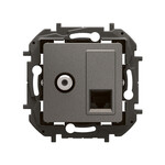 Роз'єм TV типу "F" + Роз'єм RJ-45 кат. 6 utp сталевий, НОВИЙ NILOE