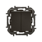 Подвійний прохідний вимикач 10AX чорний, НОВИЙ NILOE