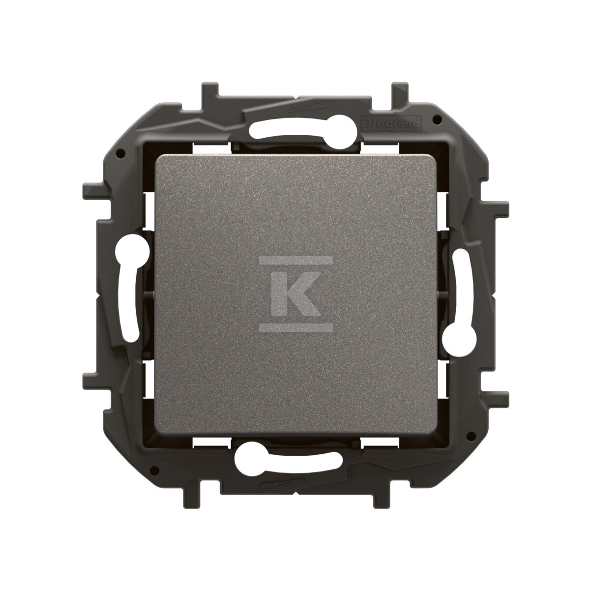 Кнопка одинарна 6A сталева, НОВЕ NILOE - NP2310MG