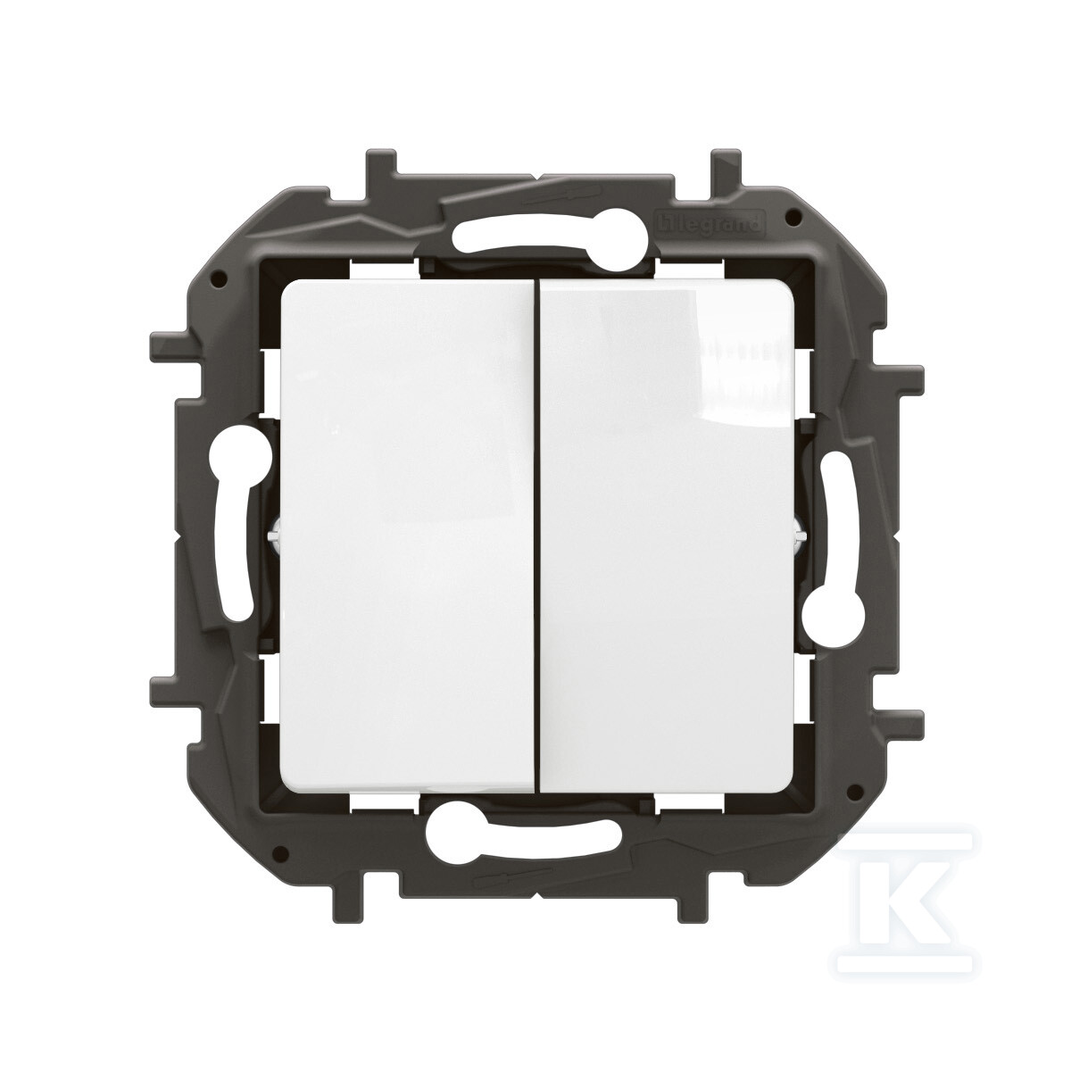 Подвійний вимикач 6A білий, НОВИЙ NILOE - NP2320WH