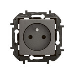 Розетка 2P+Z з кришкою, гвинтові затискачі 16A-250 V~ сталева, НОВА NILOE