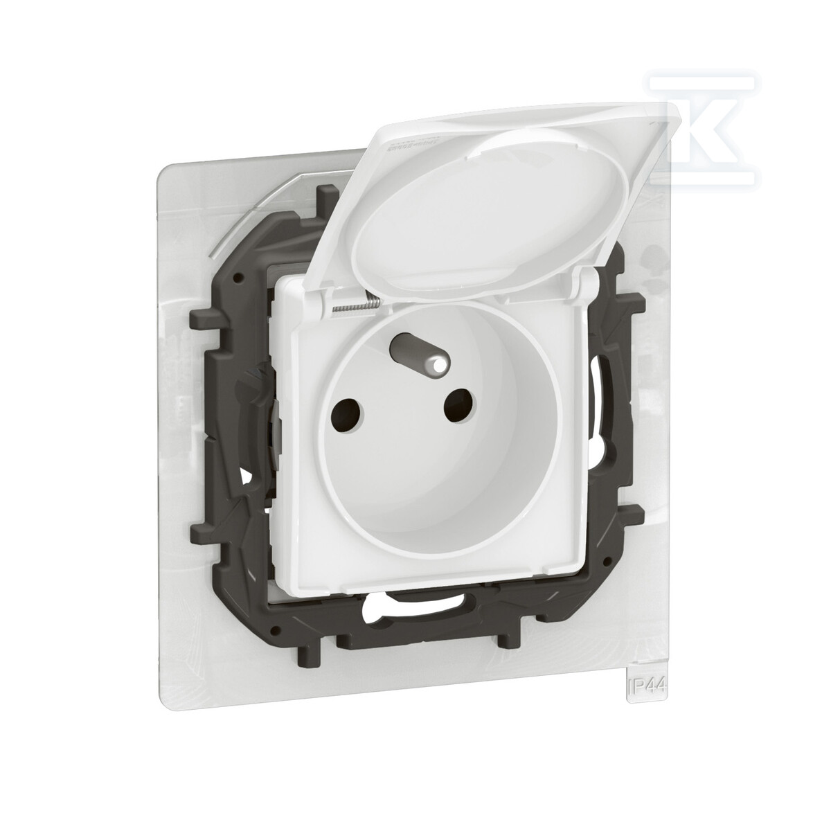 Gniazdo 2P+Z z przesłoną IP44 zaciski - NP3108WH