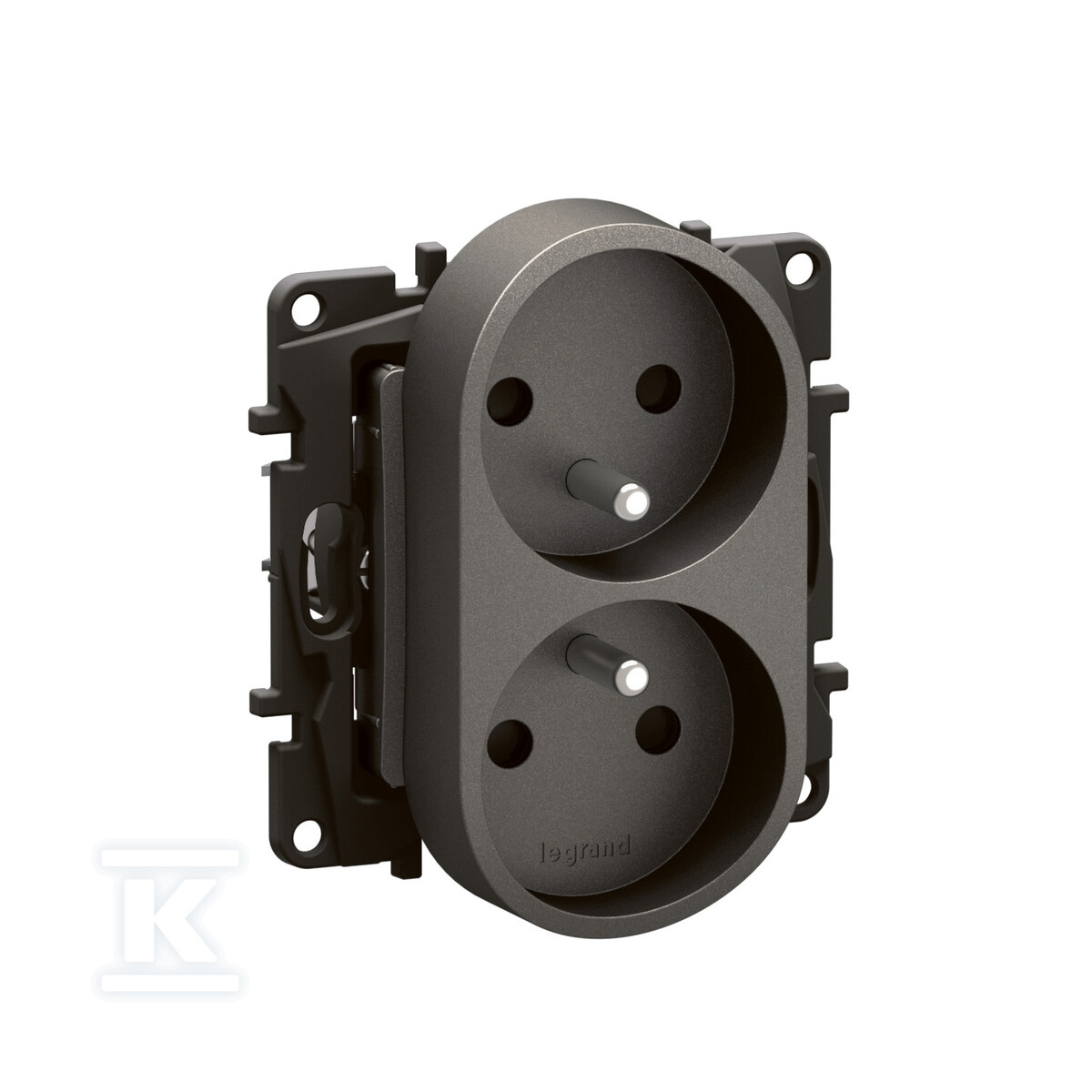 Розетка 2x2P+Z з кришкою, гвинтові - NP3112MG