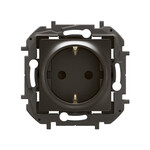 Розетка Schuko 2P+Z з кришкою, автоматичні затискачі 16A-250V~ чорна, НОВА NILOE