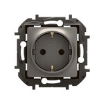 Розетка Schuko 2P+Z з кришкою, автоматичні затискачі 16A-250V~ сталева, НОВА NILOE