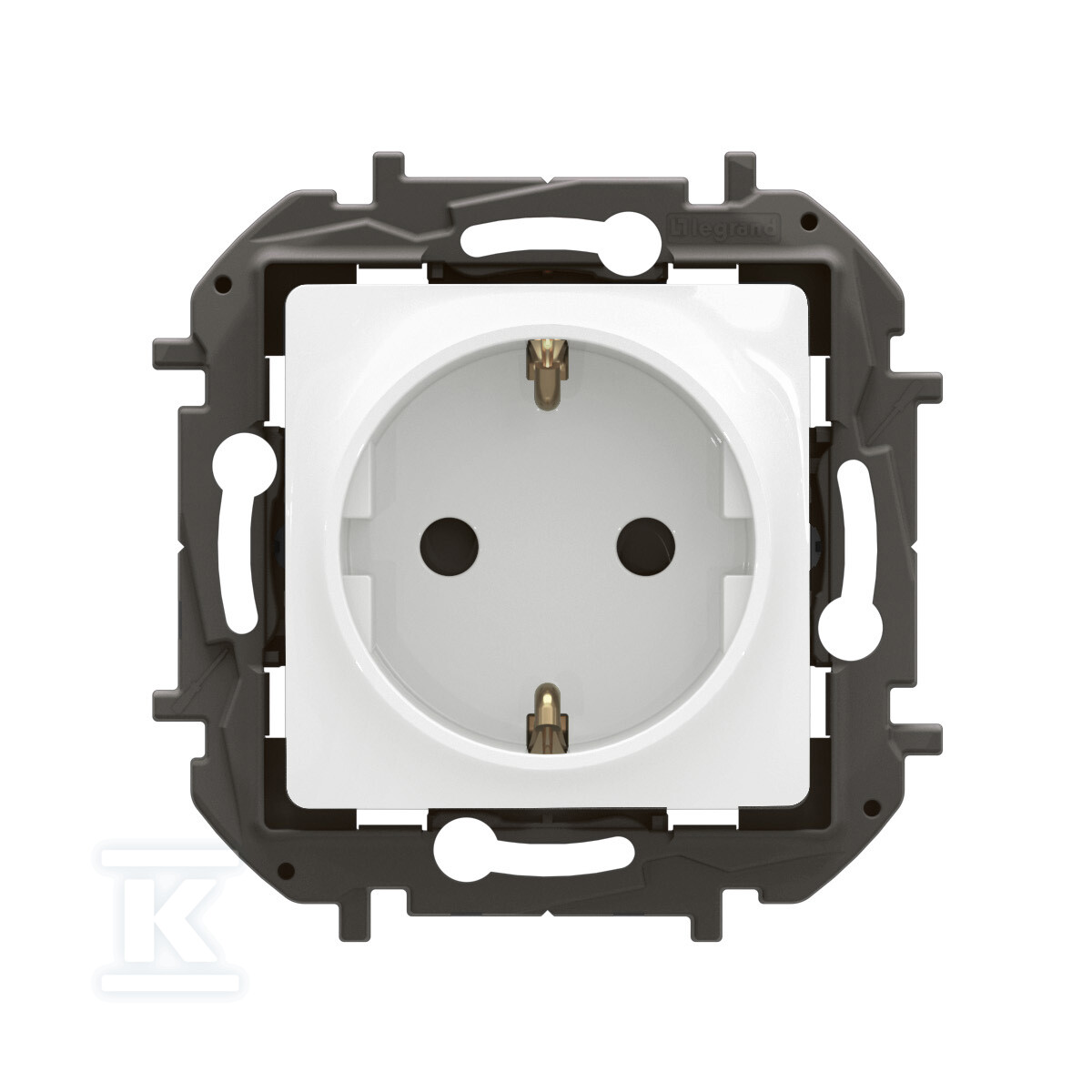 Gniazdo schuko 2P+Z przesłona zaciski - NP3120WH